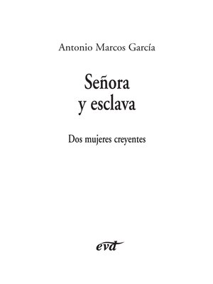 cover image of Señora y esclava